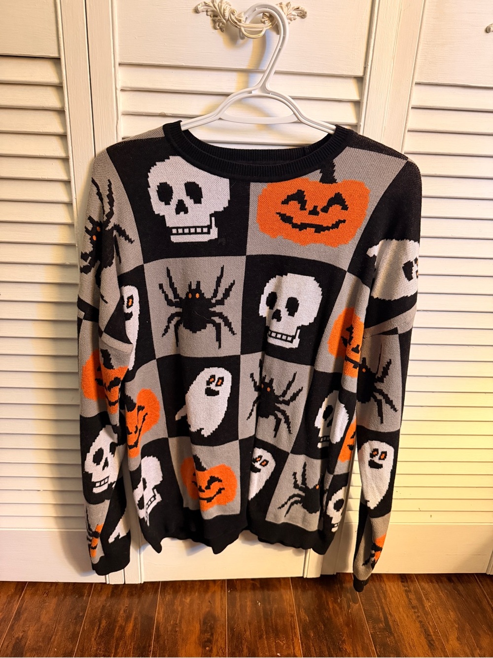 ASOS Men's Halloween Crewneck Sweater - Black, Gray, Orange, White